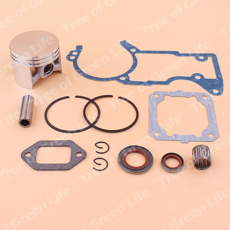 Piston y anillos de 50mm para Stihl MS440 044 incluye kit de empaques pra carter y sellos de cigueñal