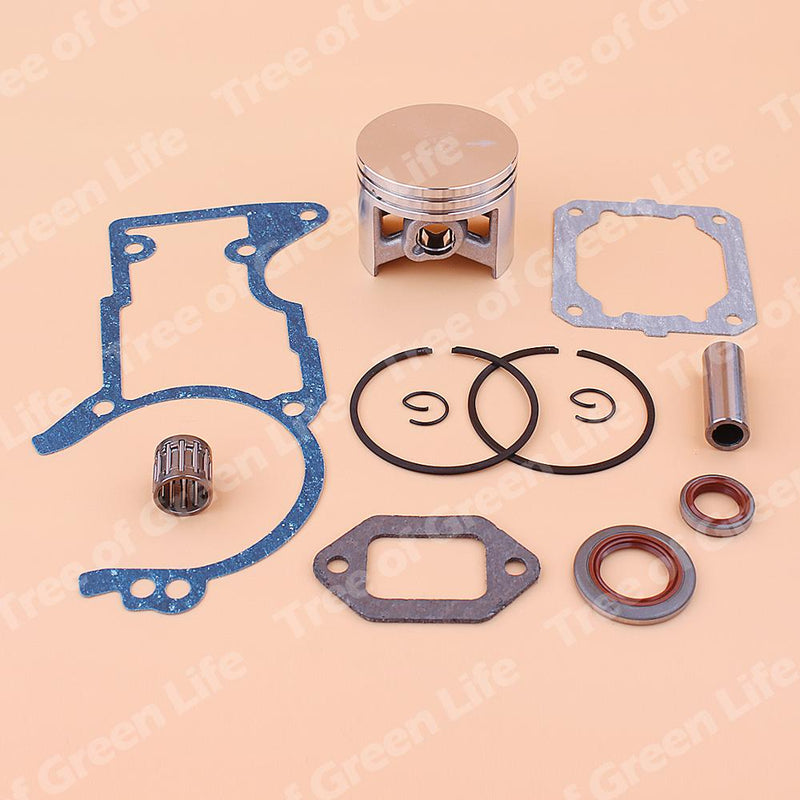 Piston y anillos de 50mm para Stihl MS440 044 incluye kit de empaques pra carter y sellos de cigueñal