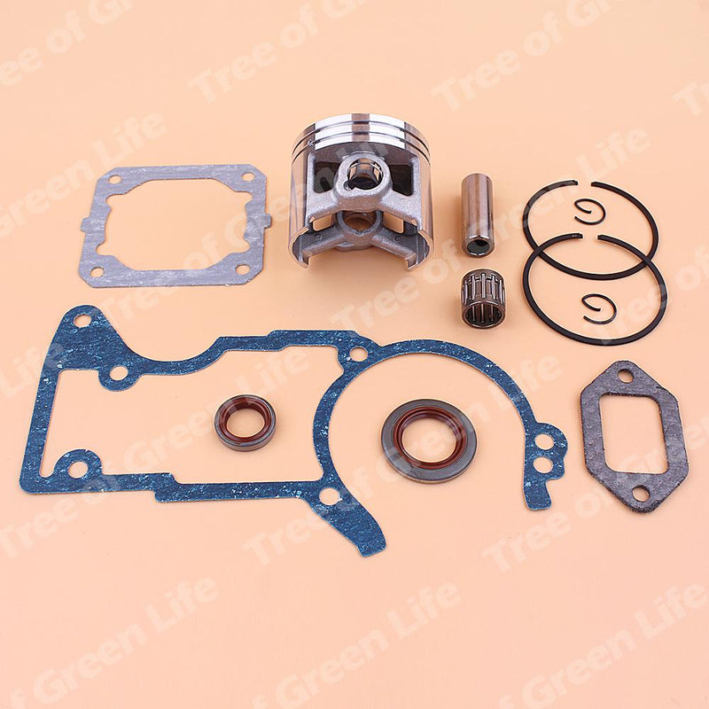 Piston y anillos de 50mm para Stihl MS440 044 incluye kit de empaques pra carter y sellos de cigueñal