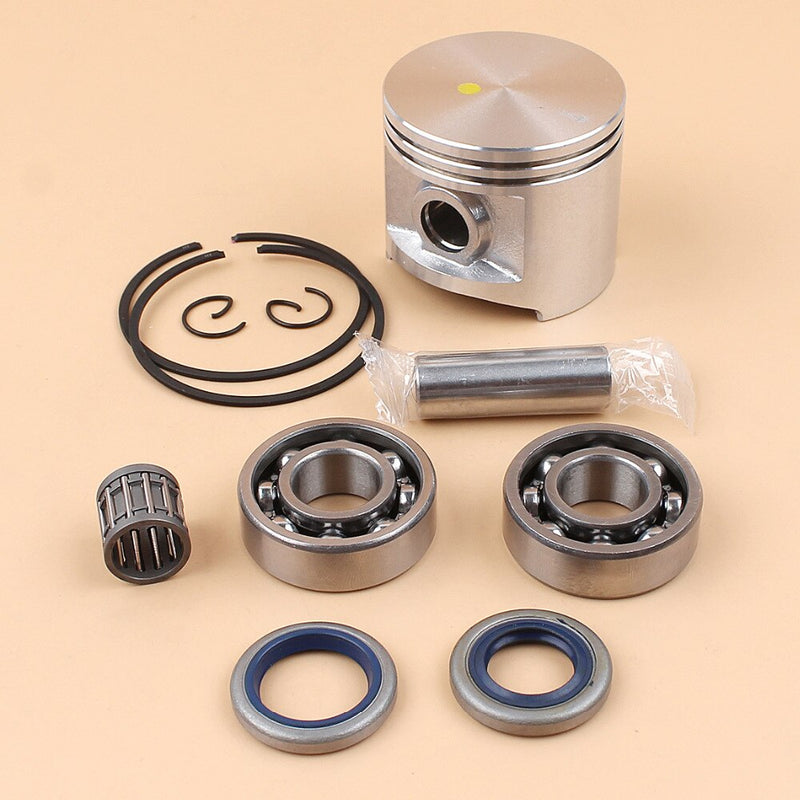 Piston y anillos de 50mm sellos de cigueñal y rodamientos para HUSQVARNA 362 365 371 372 372XP