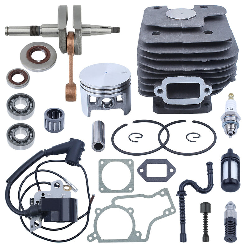 kit de cigueñal sellos, cilindro y piston de 52mm para Stihl MS380 038 bobina y lineas de combustible