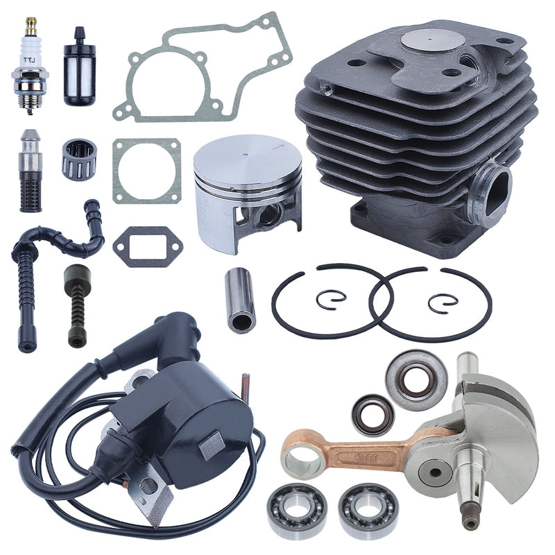 kit de cigueñal sellos, cilindro y piston de 52mm para Stihl MS380 038 bobina y lineas de combustible