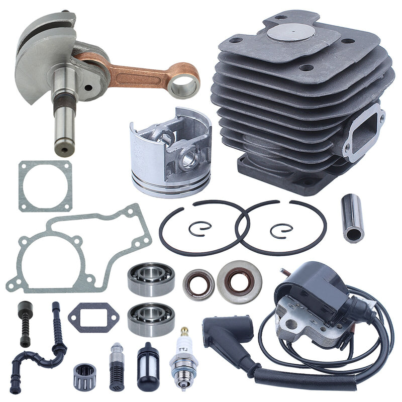 kit de cigueñal sellos, cilindro y piston de 52mm para Stihl MS380 038 bobina y lineas de combustible